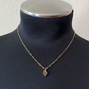Joolz by Martha Calvo gold-toned Virgo pendant choker necklace